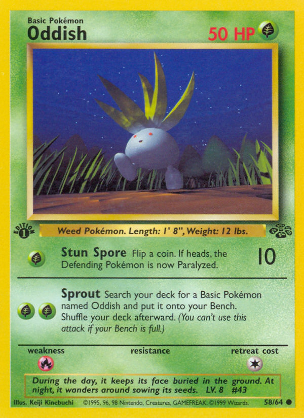 Oddish (58/64) [Jungle 1st Edition] | Gear Gaming Bentonville