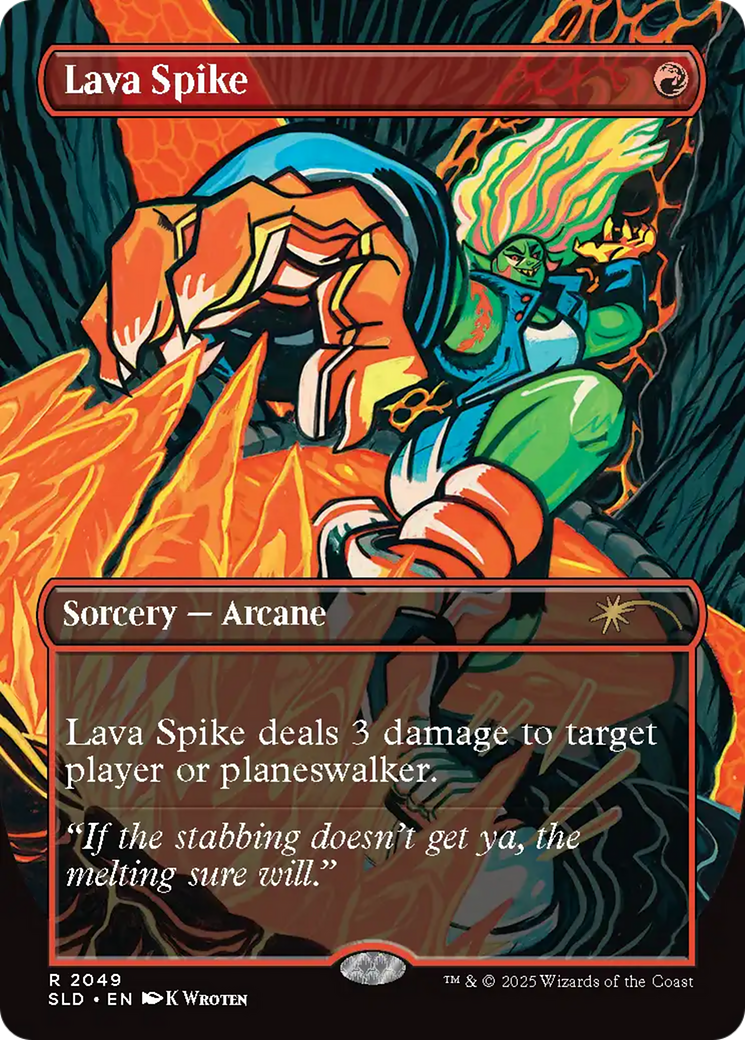 Lava Spike (2049) (Rainbow Foil) [Secret Lair Drop Series] | Gear Gaming Bentonville