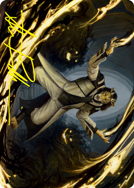 Leonin Lightscribe Art Card (Gold-Stamped Signature) [Strixhaven: School of Mages Art Series] | Gear Gaming Bentonville