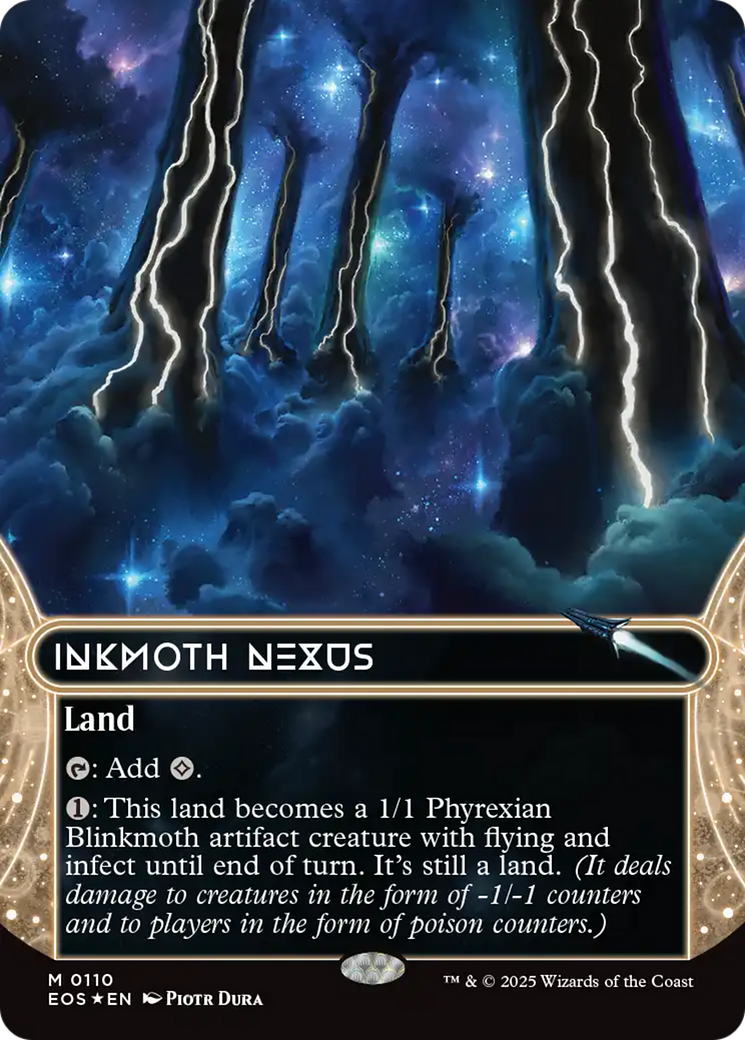 Inkmoth Nexus (0110) (Borderless) (Galaxy Foil) [Edge of Eternities: Stellar Sights] | Gear Gaming Bentonville