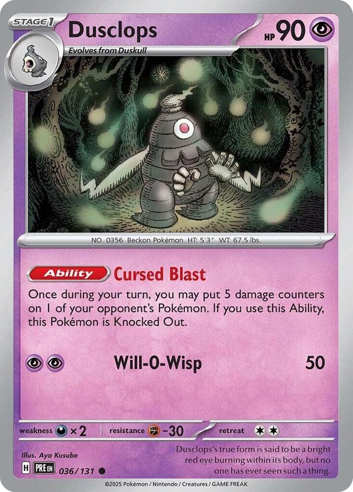 Dusclops (036/131) [Scarlet & Violet: Prismatic Evolutions] | Gear Gaming Bentonville