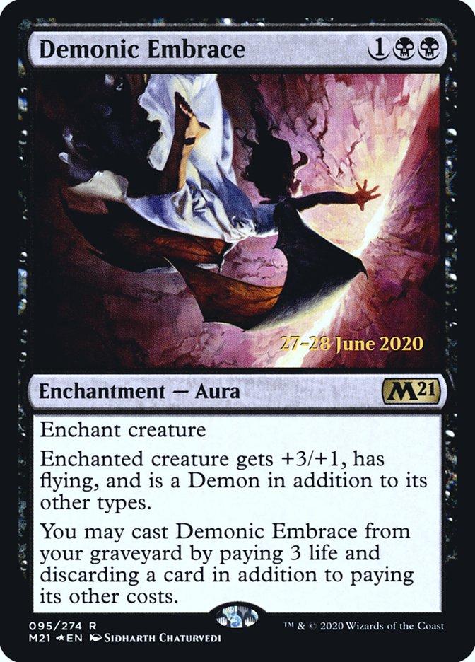 Demonic Embrace [Core Set 2021 Prerelease Promos] | Gear Gaming Bentonville