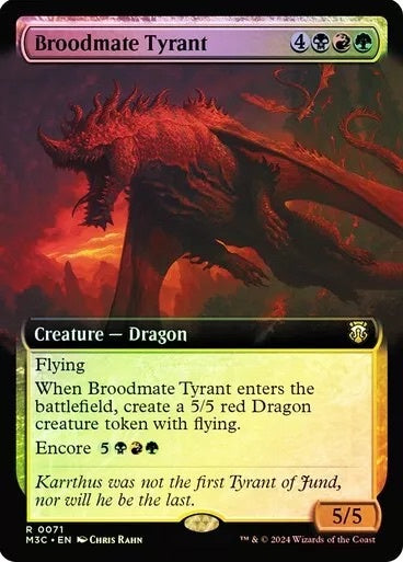 Broodmate Tyrant (Extended Art) (Ripple Foil) [Modern Horizons 3 Commander] | Gear Gaming Bentonville