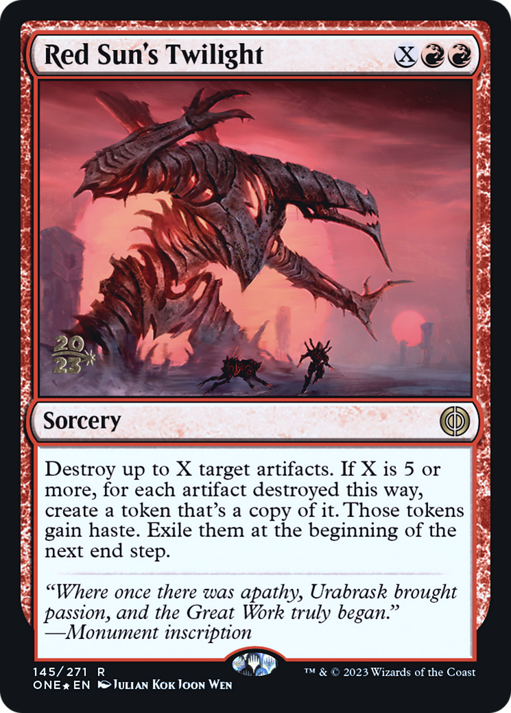 Red Sun's Twilight [Phyrexia: All Will Be One Prerelease Promos] | Gear Gaming Bentonville