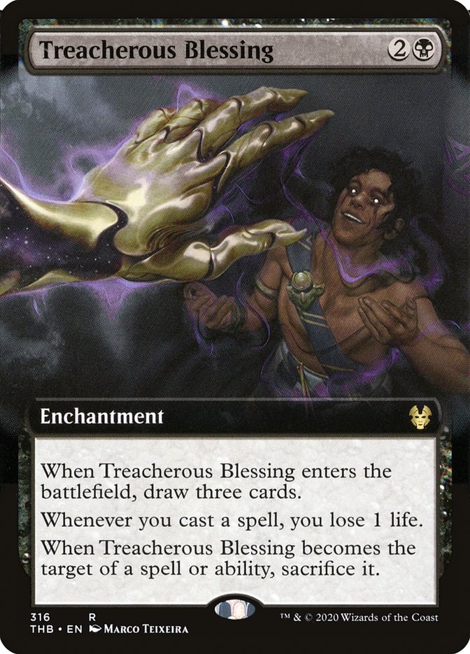 Treacherous Blessing (Extended Art) [Theros Beyond Death] | Gear Gaming Bentonville