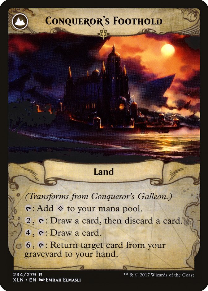 Conqueror's Galleon // Conqueror's Foothold [Ixalan] | Gear Gaming Bentonville