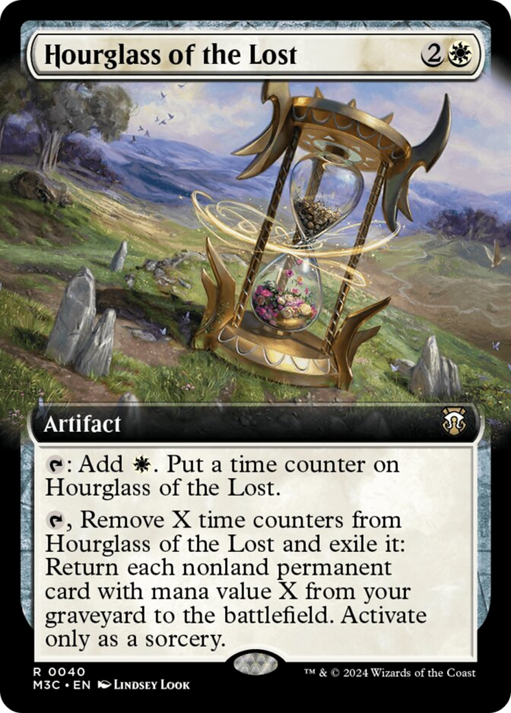 Hourglass of the Lost (Extended Art) (Ripple Foil) [Modern Horizons 3 Commander] | Gear Gaming Bentonville