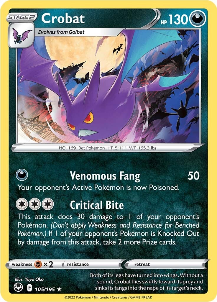 Crobat (105/195) [Sword & Shield: Silver Tempest] | Gear Gaming Bentonville