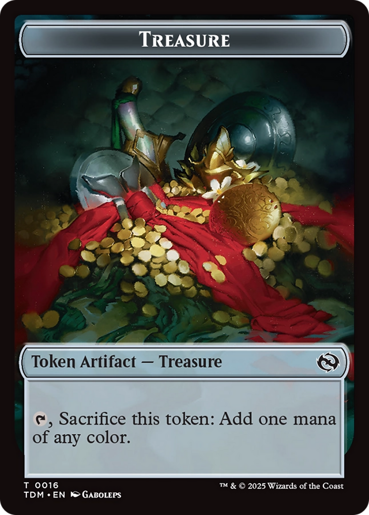 Monk // Treasure Double-Sided Token [Tarkir: Dragonstorm Commander Tokens] | Gear Gaming Bentonville