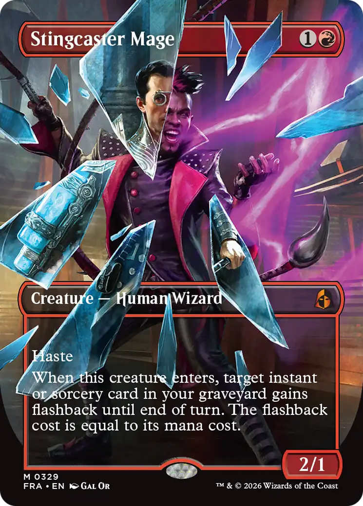 Stingcaster Mage (Borderless) (Facet Foil) [Reality Fracture] | Gear Gaming Bentonville