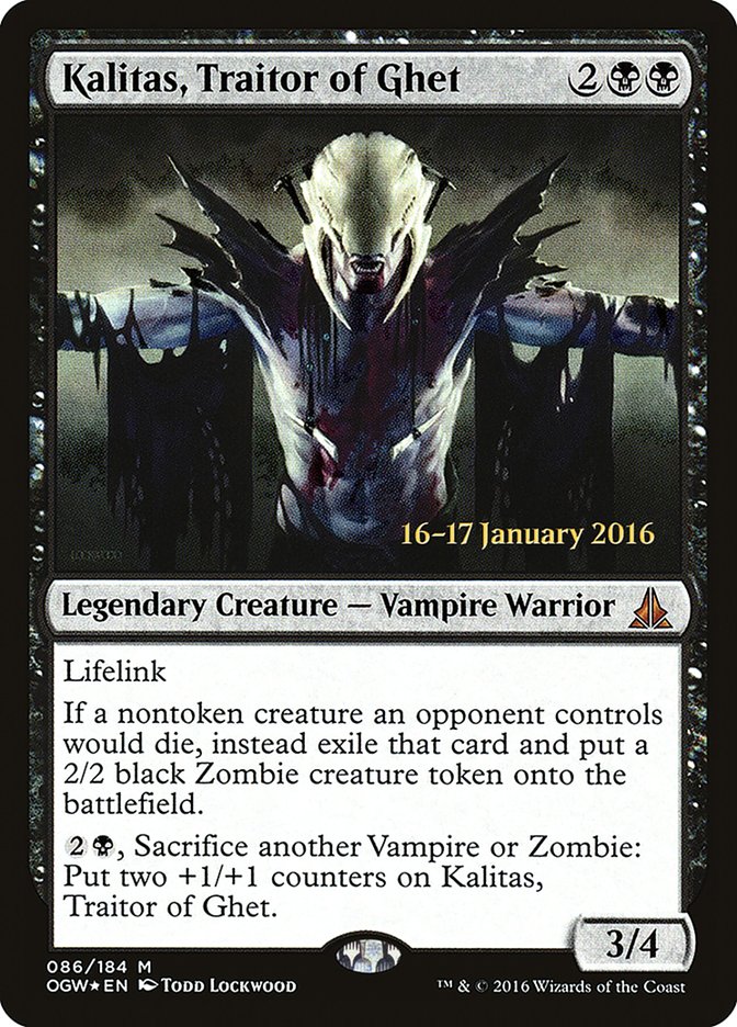 Kalitas, Traitor of Ghet [Oath of the Gatewatch Prerelease Promos] | Gear Gaming Bentonville