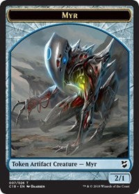 Myr (007) // Construct (020) Double-Sided Token [Commander 2018 Tokens] | Gear Gaming Bentonville