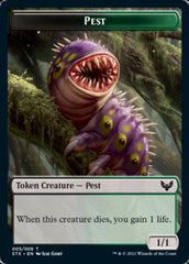Fractal // Pest Double-Sided Token [Strixhaven: School of Mages Tokens] | Gear Gaming Bentonville