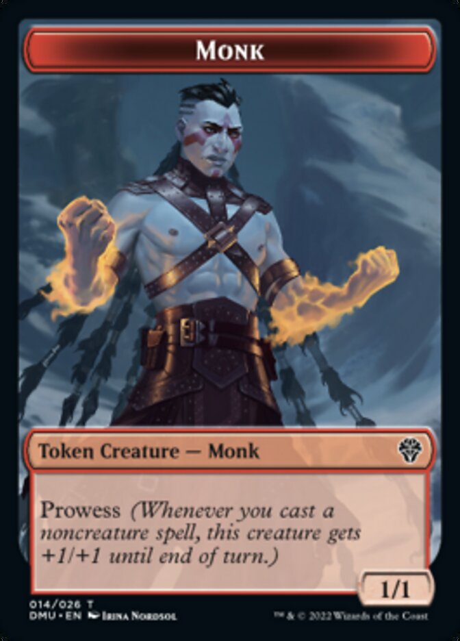 Bird (002) // Monk Double-Sided Token [Dominaria United Tokens] | Gear Gaming Bentonville