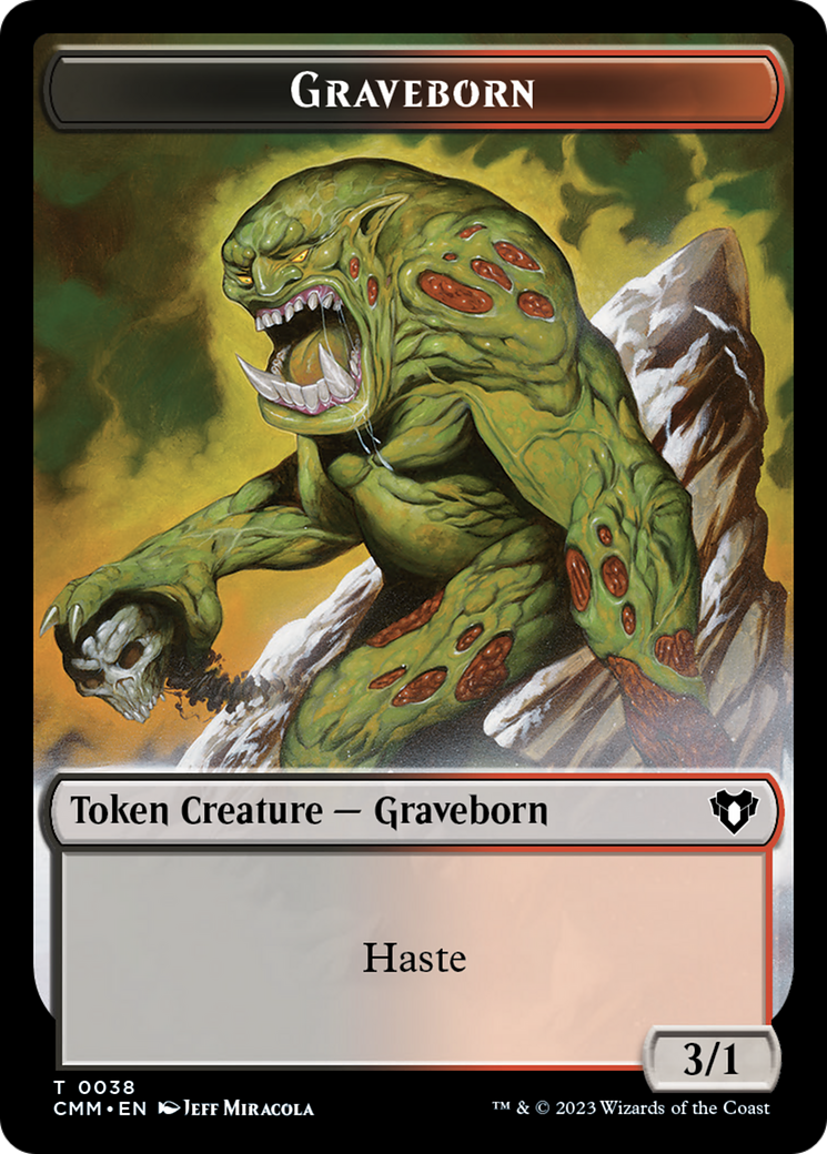 Spirit (0010) // Graveborn Double-Sided Token [Commander Masters Tokens] | Gear Gaming Bentonville