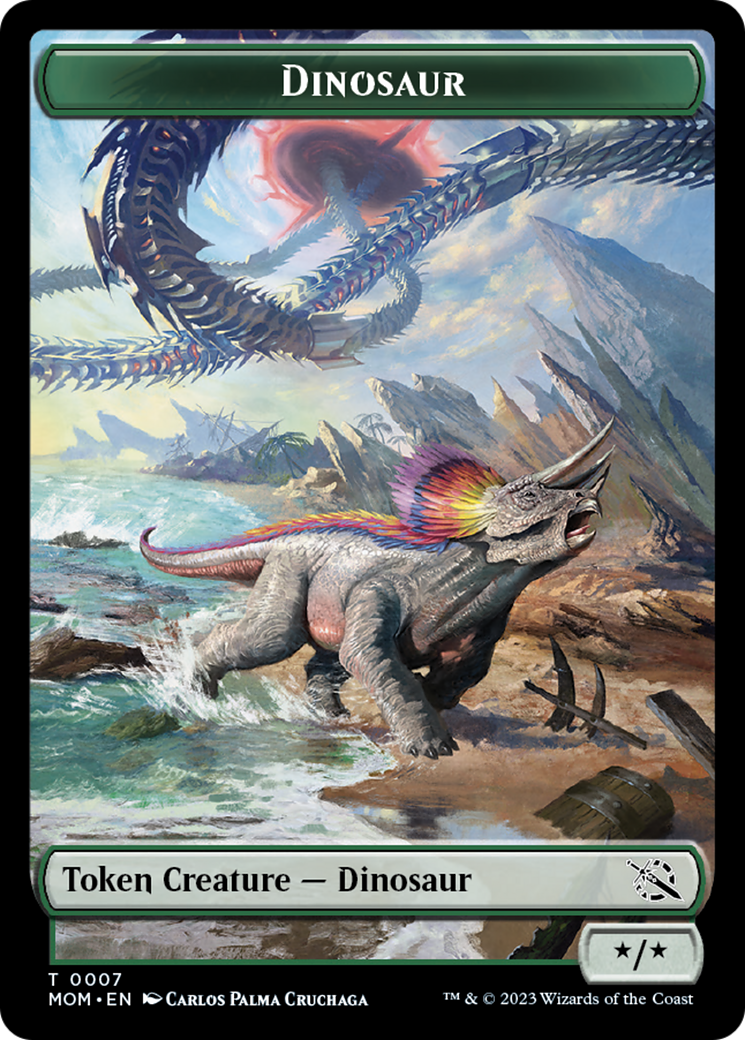 Dinosaur Token [March of the Machine Tokens] | Gear Gaming Bentonville