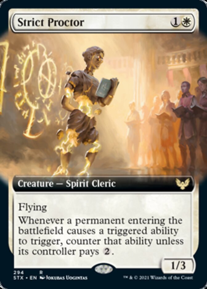 Strict Proctor (Extended Art) [Strixhaven: School of Mages] | Gear Gaming Bentonville