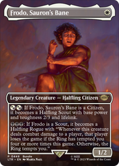 Frodo, Sauron's Bane (Borderless Alternate Art) [The Lord of the Rings: Tales of Middle-Earth] | Gear Gaming Bentonville