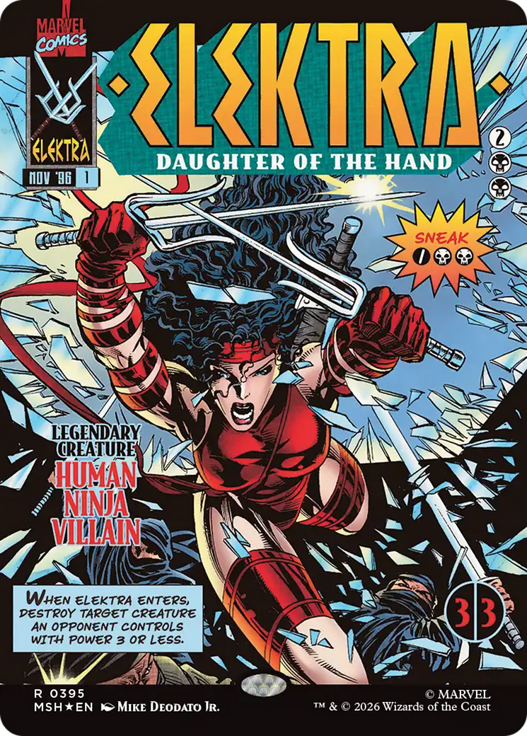 Elektra, Daughter of the Hand (Borderless) (395) [Marvel Super Heroes] | Gear Gaming Bentonville