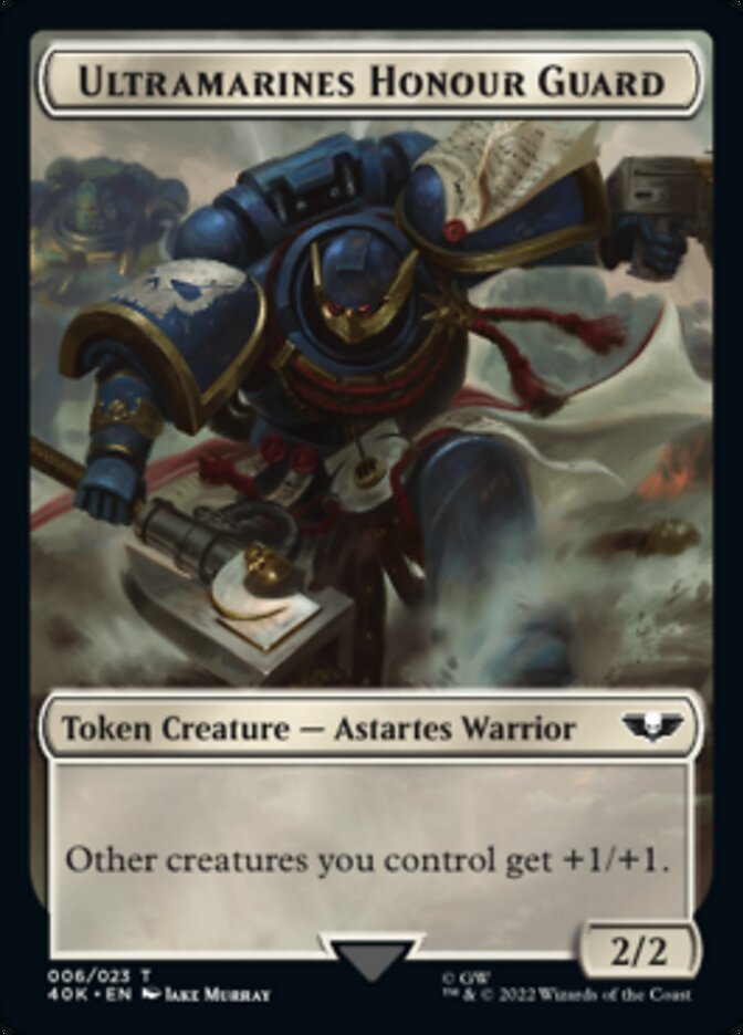 Soldier (003) // Ultramarines Honour Guard Double-Sided Token (Surge Foil) [Warhammer 40,000 Tokens] | Gear Gaming Bentonville