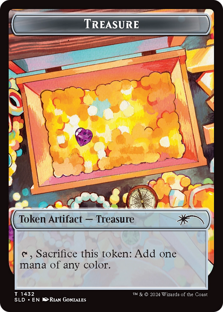 Treasure Token (1432) (Rainbow Foil) [Secret Lair Drop Series] | Gear Gaming Bentonville