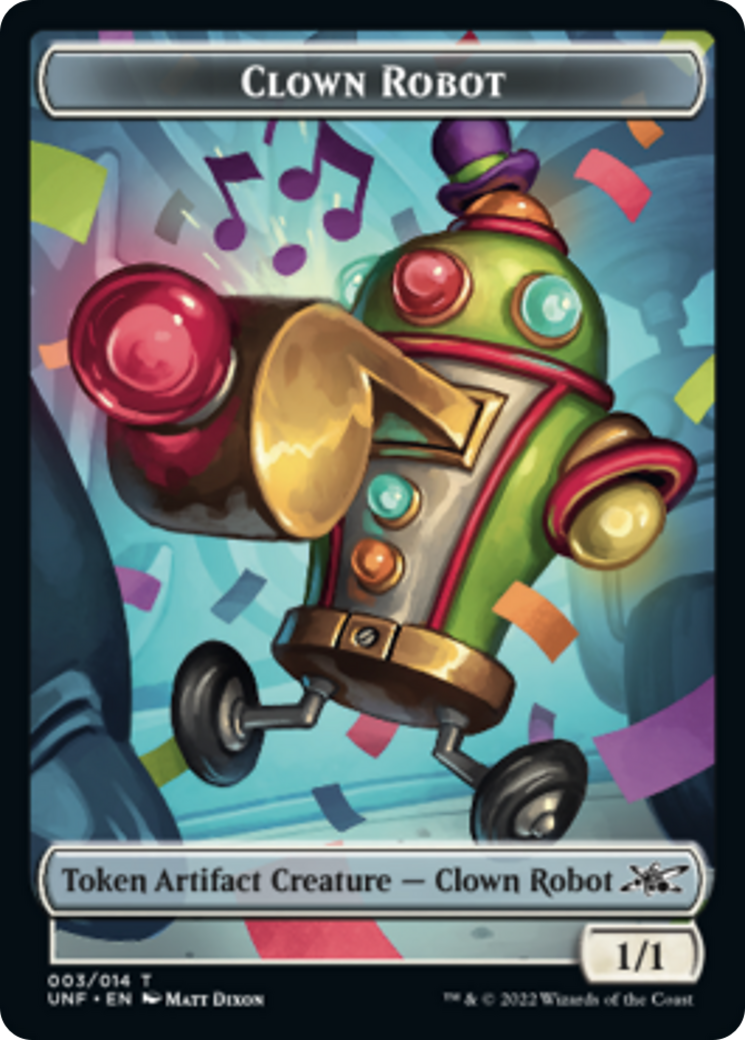 Clown Robot (003) // Food (010) Double-Sided Token [Unfinity Tokens] | Gear Gaming Bentonville