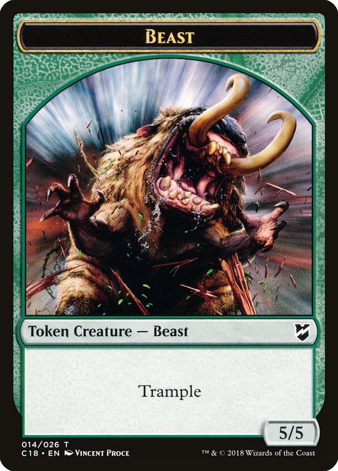 Beast Token (014/026) [Commander 2018 Tokens] | Gear Gaming Bentonville