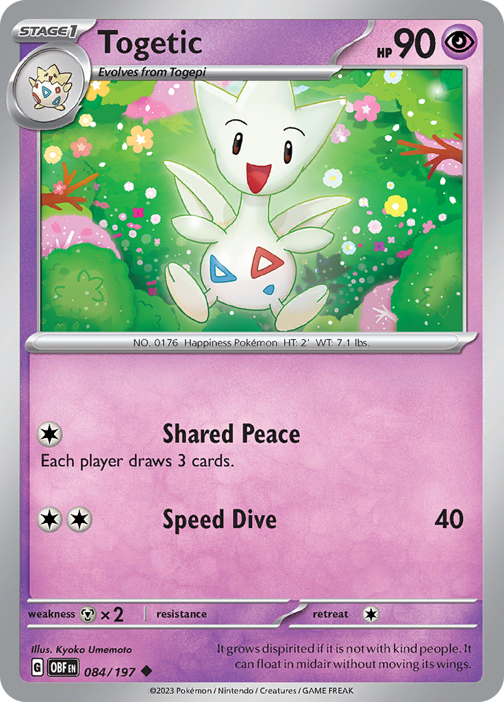 Togetic (084/197) [Scarlet & Violet: Obsidian Flames] | Gear Gaming Bentonville