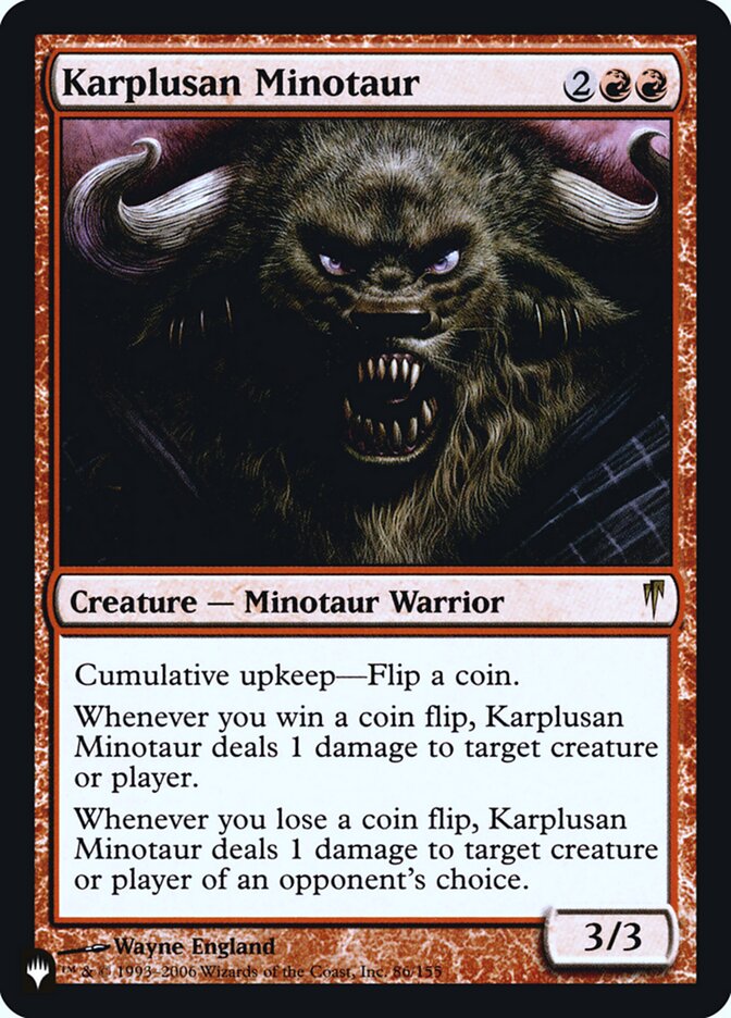 Karplusan Minotaur [Secret Lair: Heads I Win, Tails You Lose] | Gear Gaming Bentonville