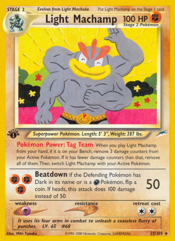 Light Machamp (25/105) [Neo Destiny 1st Edition] | Gear Gaming Bentonville