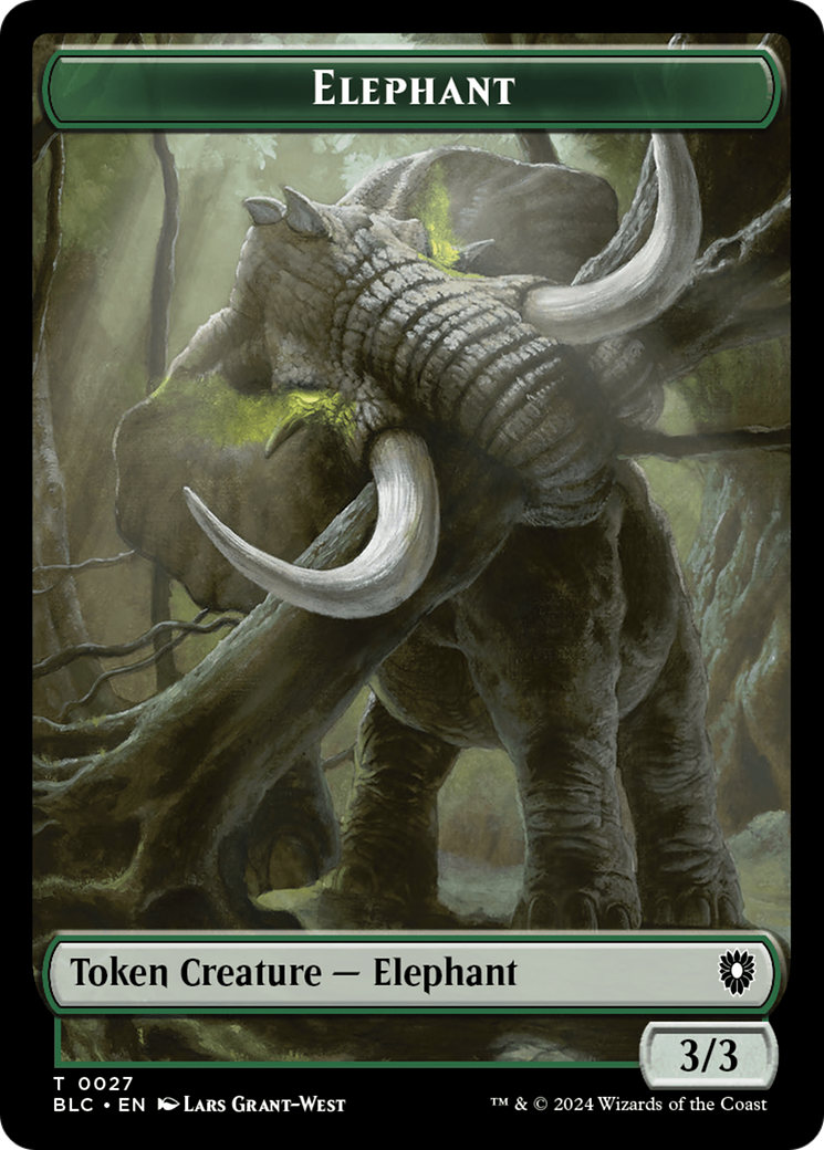 Elephant // Squid Double-Sided Token [Bloomburrow Commander Tokens] | Gear Gaming Bentonville