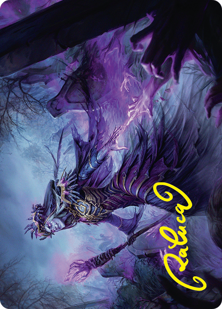 Zul Ashur, Lich Lord Art Card (10/54) (Gold-Stamped Signature) [Foundations Art Series] | Gear Gaming Bentonville