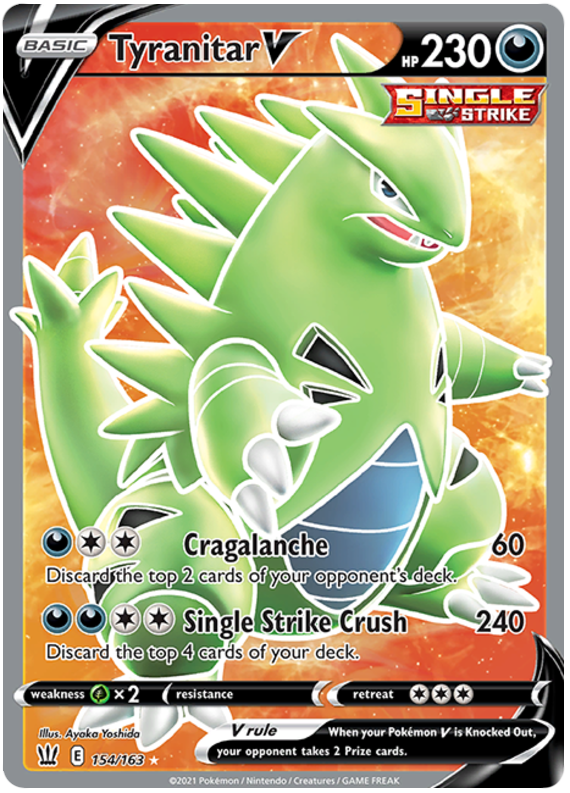 Tyranitar V (154/163) [Sword & Shield: Battle Styles] | Gear Gaming Bentonville