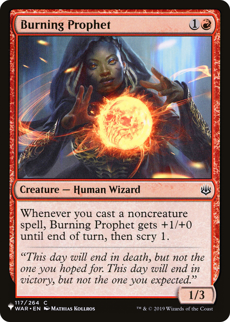 Burning Prophet [The List Reprints] | Gear Gaming Bentonville