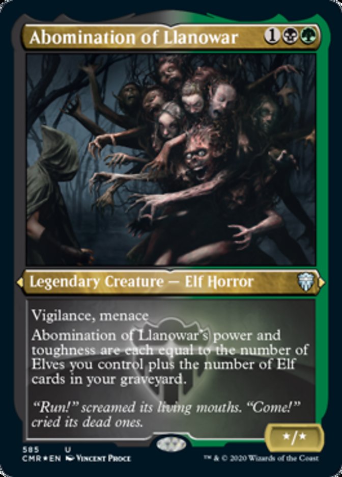 Abomination of Llanowar (Etched) [Commander Legends] | Gear Gaming Bentonville