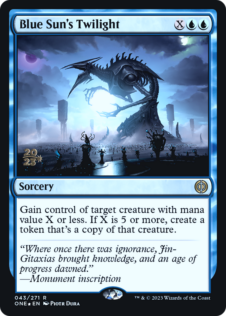 Blue Sun's Twilight [Phyrexia: All Will Be One Prerelease Promos] | Gear Gaming Bentonville