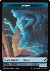 Spirit (0006) // Illusion Double-Sided Token [Secrets of Strixhaven Commander Tokens] | Gear Gaming Bentonville