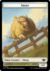 Treasure // Sheep Double-Sided Token [Outlaws of Thunder Junction Tokens] | Gear Gaming Bentonville