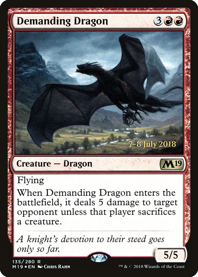Demanding Dragon [Core Set 2019 Prerelease Promos] | Gear Gaming Bentonville