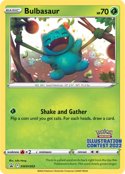 Bulbasaur (SWSH303) (Illustration Contest 2022) [Sword & Shield: Black Star Promos] | Gear Gaming Bentonville