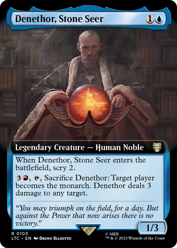 Denethor, Stone Seer (Extended Art) [The Lord of the Rings: Tales of Middle-Earth Commander] | Gear Gaming Bentonville