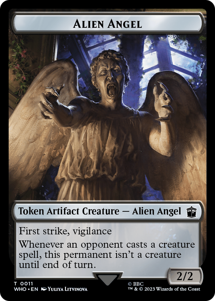 Copy // Alien Angel Double-Sided Token [Doctor Who Tokens] | Gear Gaming Bentonville