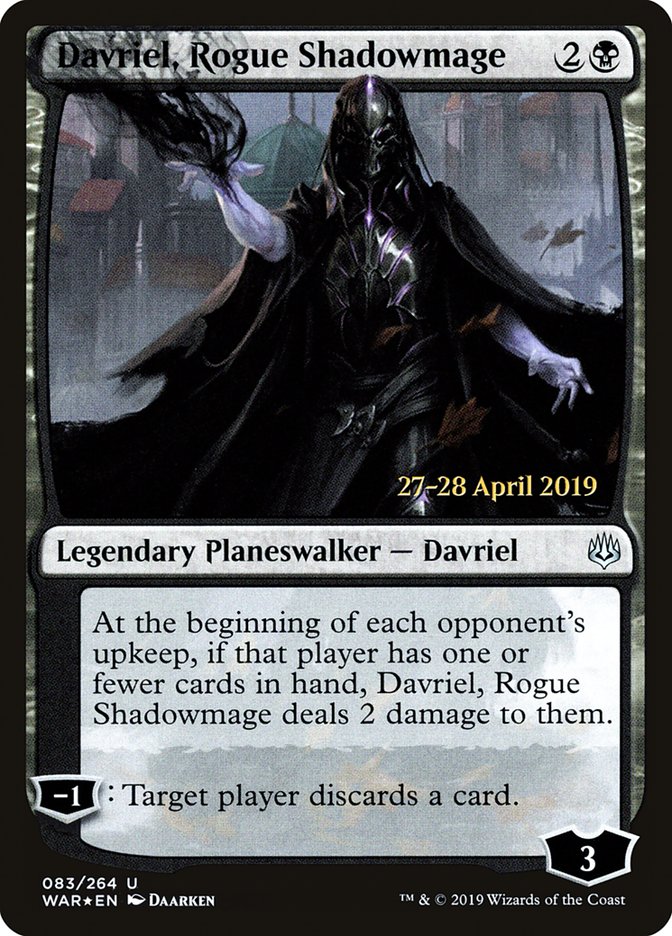 Davriel, Rogue Shadowmage [War of the Spark Prerelease Promos] | Gear Gaming Bentonville