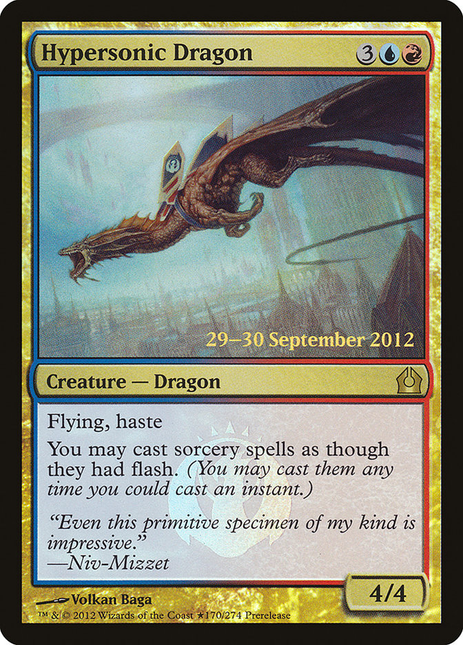 Hypersonic Dragon [Return to Ravnica Prerelease Promos] | Gear Gaming Bentonville