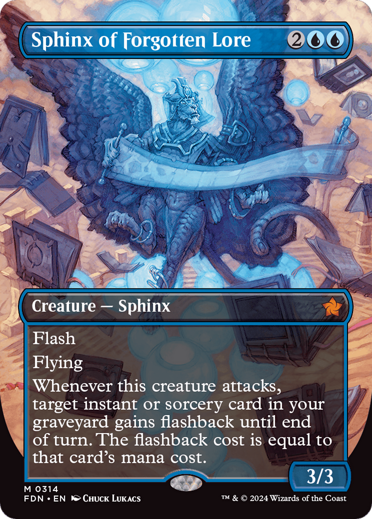 Sphinx of Forgotten Lore (Borderless) [Foundations] | Gear Gaming Bentonville