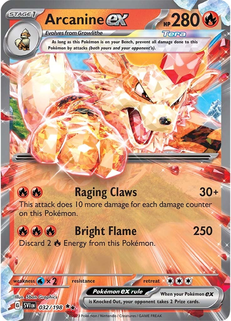 Arcanine ex (032/198) [Scarlet & Violet: Base Set] | Gear Gaming Bentonville