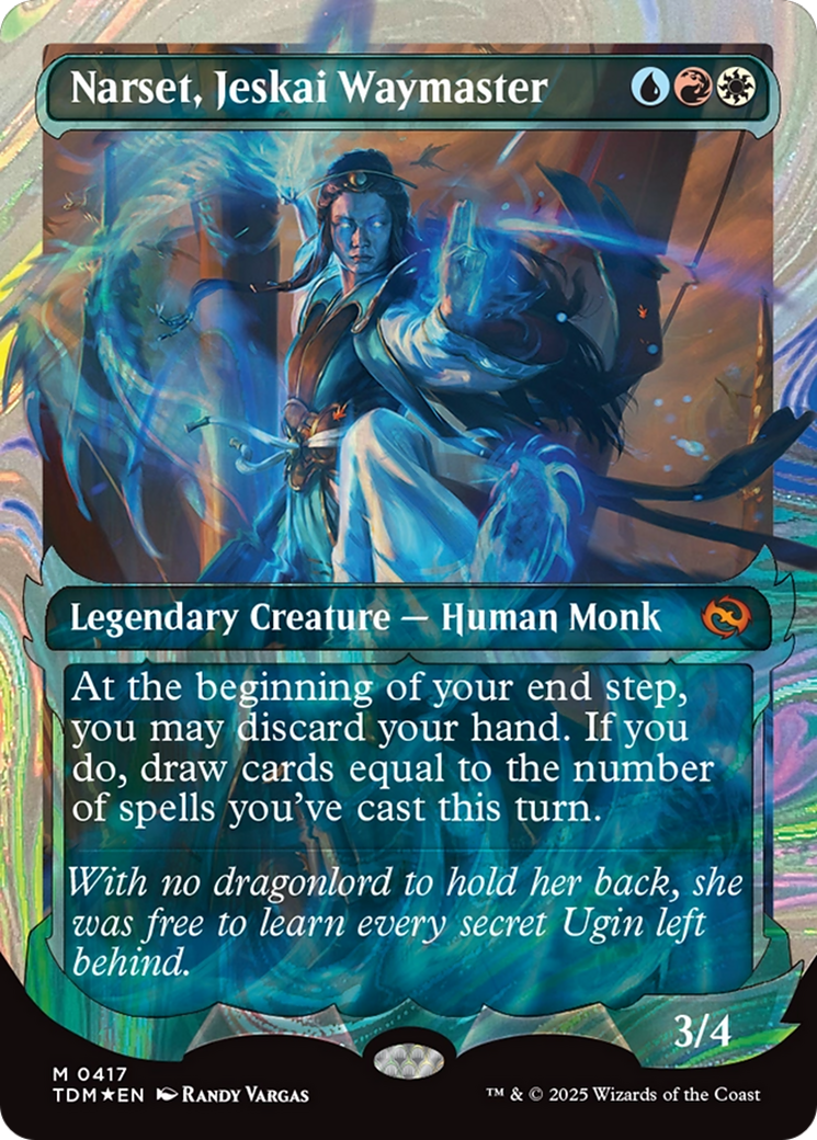 Narset, Jeskai Waymaster (Showcase) (Halo Foil) [Tarkir: Dragonstorm] | Gear Gaming Bentonville