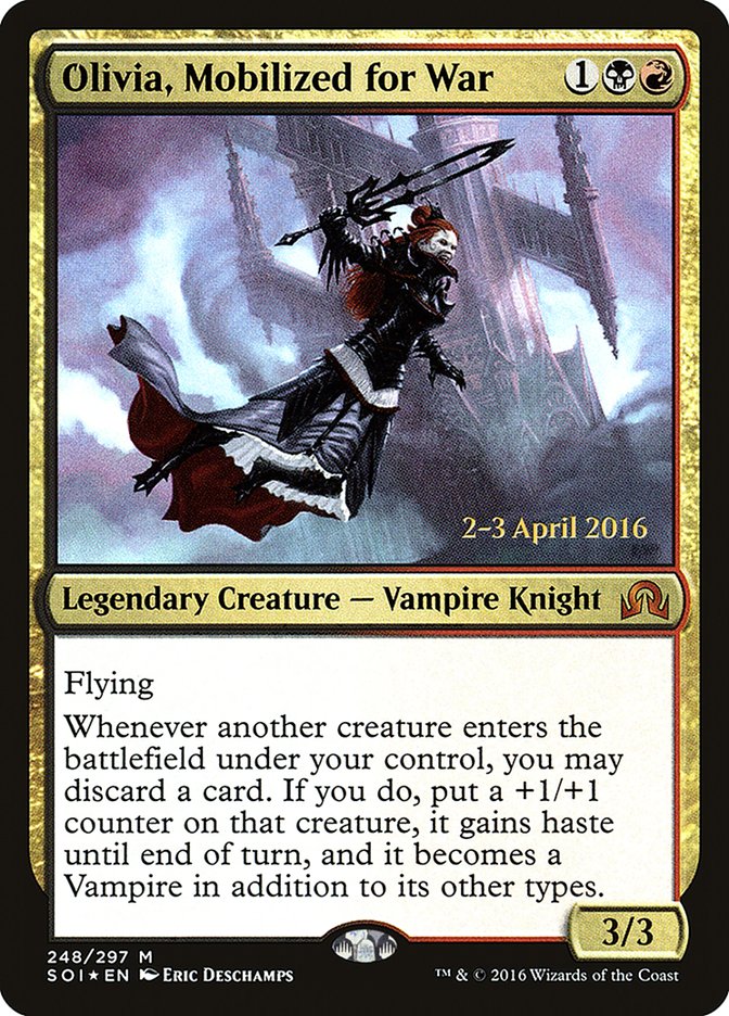 Olivia, Mobilized for War [Shadows over Innistrad Prerelease Promos] | Gear Gaming Bentonville