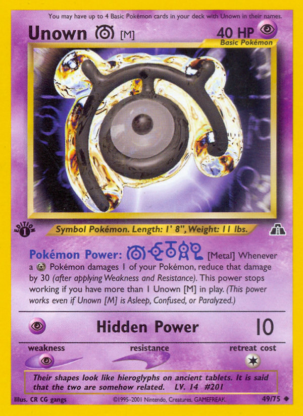 Unown [M] (49/75) [Neo Discovery 1st Edition] | Gear Gaming Bentonville