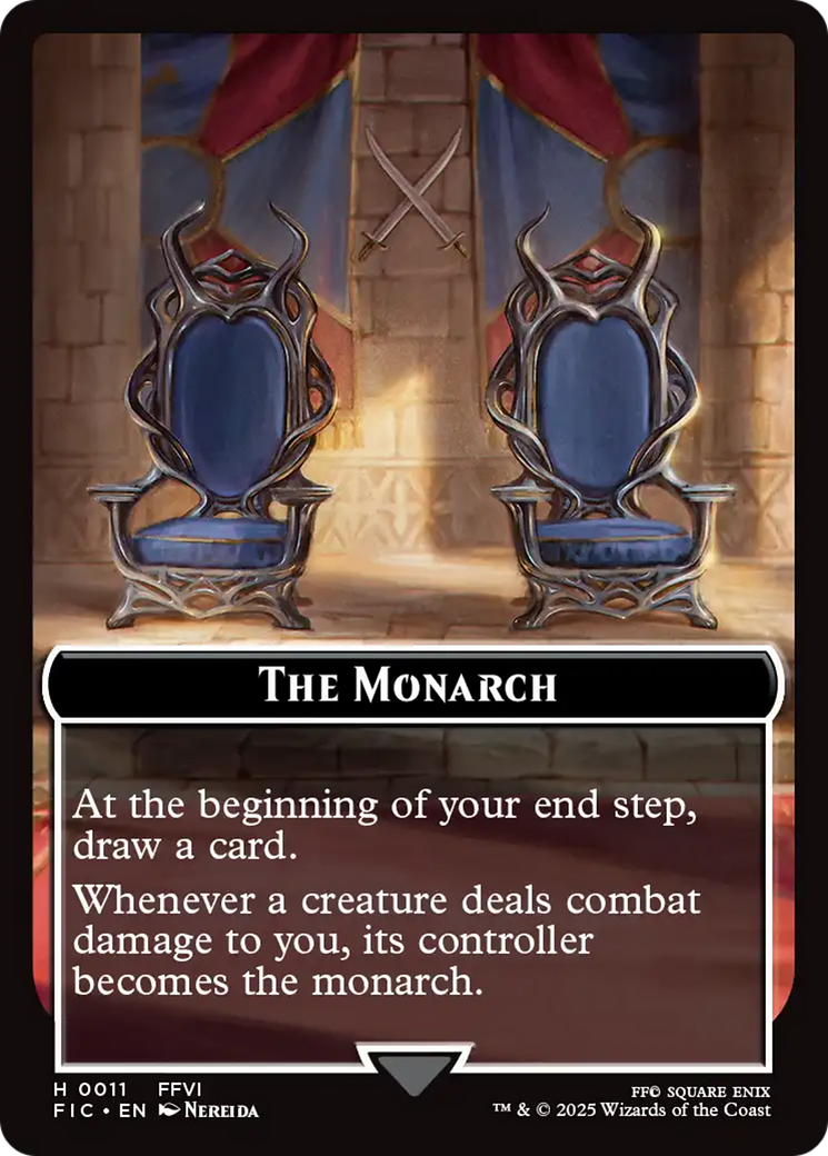 The Blackjack // The Monarch Double-Sided Token (Surge Foil) [FINAL FANTASY Commander Tokens] | Gear Gaming Bentonville